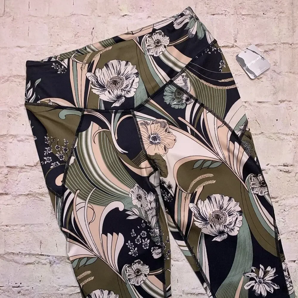 Free People Wave Crush Leggings in Black Combo
